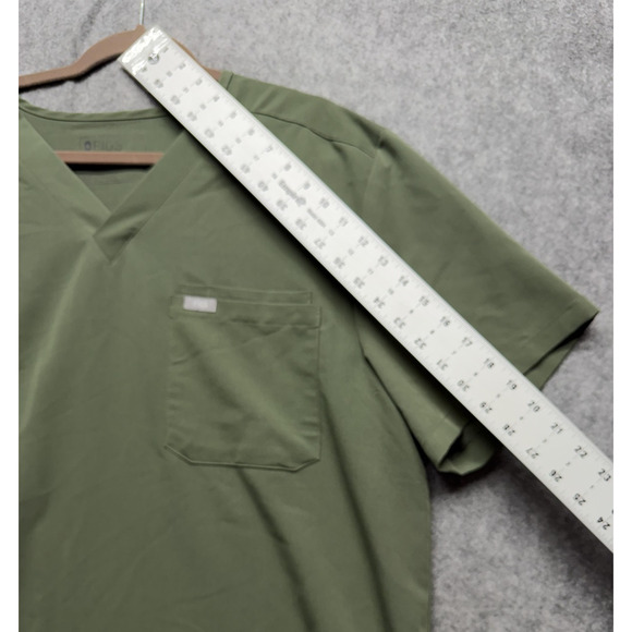 FIGS Leon Scrub Top Shirt Mens 2XL Green V Neck Technical Collection Pocket - Picture 5 of 12